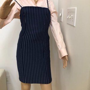 Pin-Stripe Sexy Pinafore Dress!